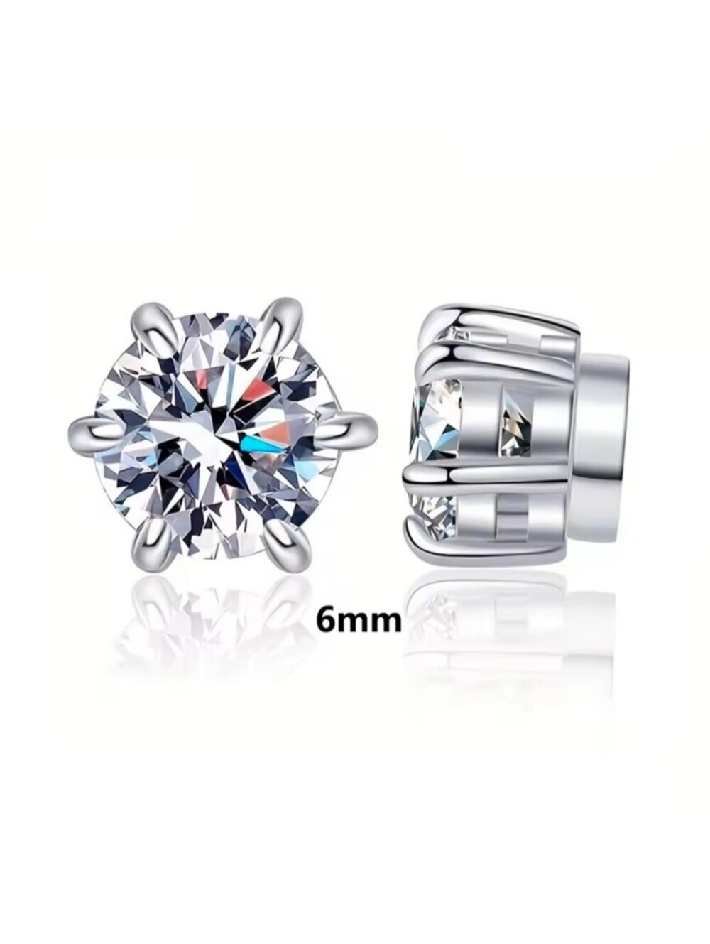 earrings for women magnetic dangle style, 2ct simulated moissanite,
